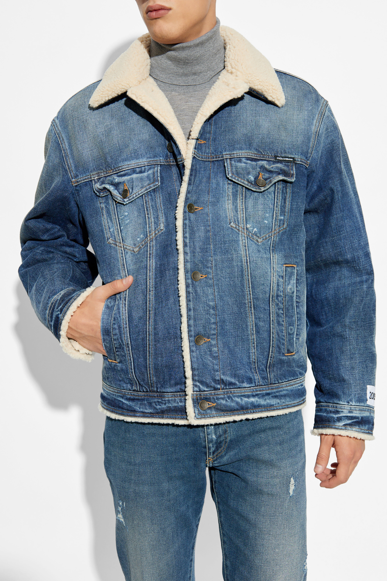 【Dolce&Gabbana】00’s レーシングデニムジャケット Dolce&Gabbana】ストレッチパッチワークデニムジャケット (Dolce